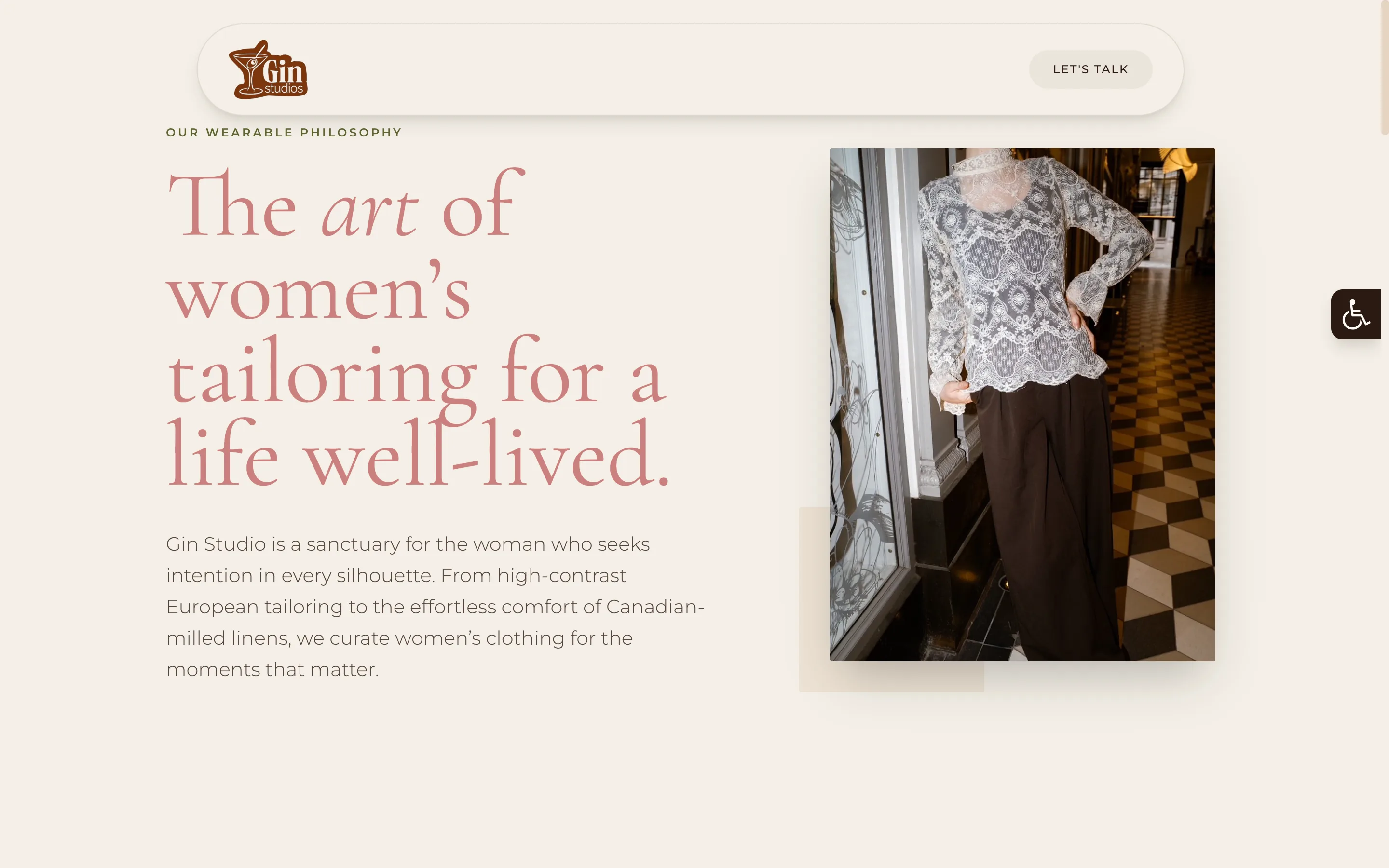 GIN Studios & Shop homepage